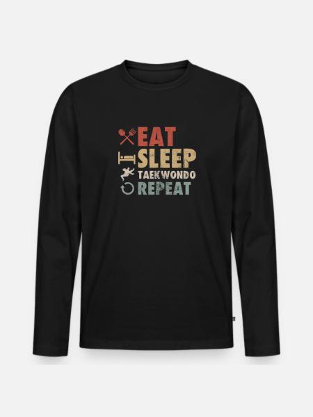 Taekwondo - Men's Premium Organic Long Sleeve Shirt - black