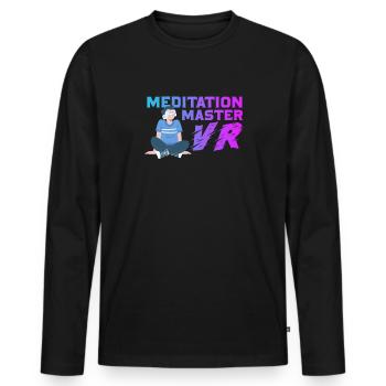 VR Virtual Reality - Männer Premium Bio Langarmshirt - Schwarz - Vorne - Nico (187cm)