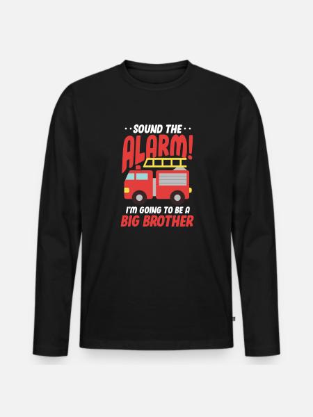 Big Brother Sibling Sister Gift - Men's Premium Organic Long Sleeve Shirt - black