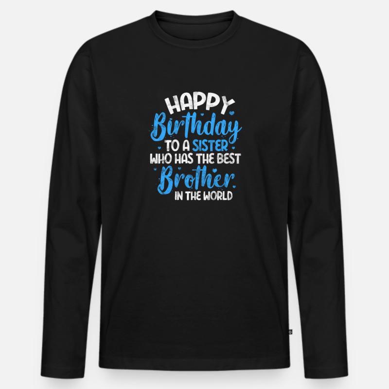 Bruder - Männer Premium Bio Langarmshirt - Schwarz