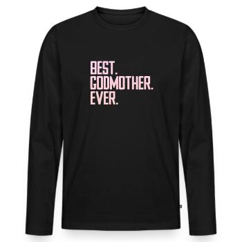 Marraine - T-shirt manches longues Premium bio Homme - noir - Devant - Nico (187cm)