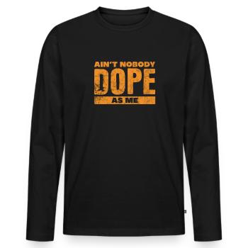 Hip Hop - Männer Premium Bio Langarmshirt - Schwarz - Vorne - Nico (187cm)