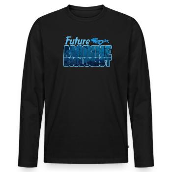Meeresbiologie Meer Meeresbiologe Biolgie Geschenk - Männer Premium Bio Langarmshirt - Schwarz - Vorne - Nico (187cm)