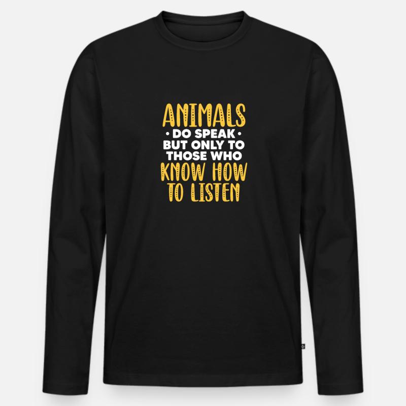 Tierarzt - Männer Premium Bio Langarmshirt - Schwarz