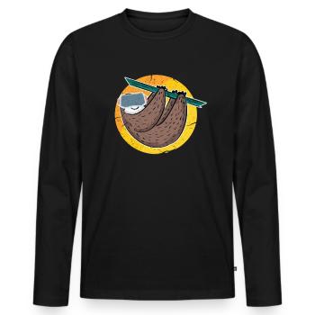 VR Virtual Reality Gamer Geschenk - Männer Premium Bio Langarmshirt - Schwarz - Vorne - Nico (187cm)