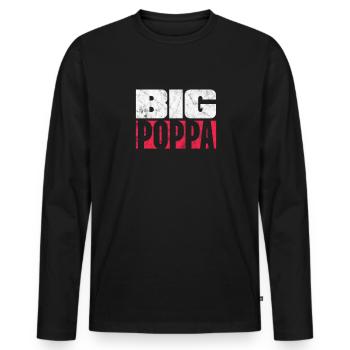 Hip Hop - T-shirt manches longues Premium bio Homme - noir - Devant - Nico (187cm)