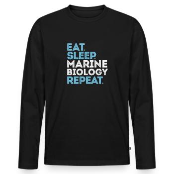 Meeresbiologie - Männer Premium Bio Langarmshirt - Schwarz - Vorne - Nico (187cm)