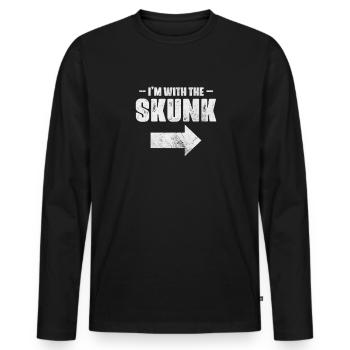 Skunk Stinker Stinker Skunk Gift - Men's Premium Organic Long Sleeve Shirt - black - Front - Nico (187cm)