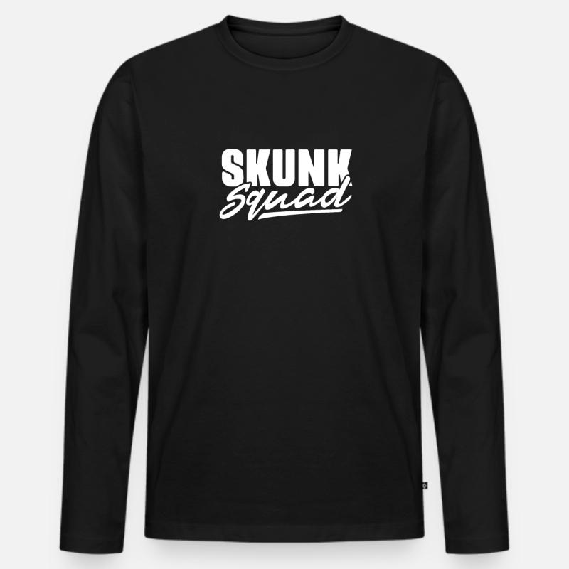 Stinktier - Männer Premium Bio Langarmshirt - Schwarz