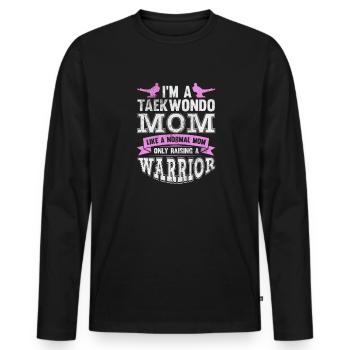 Taekwondo Mutter - Männer Premium Bio Langarmshirt - Schwarz - Vorne - Nico (187cm)