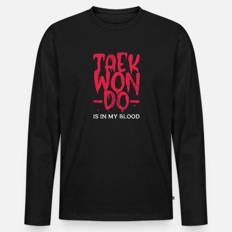 Taekwondo - Männer Premium Bio Langarmshirt - Schwarz