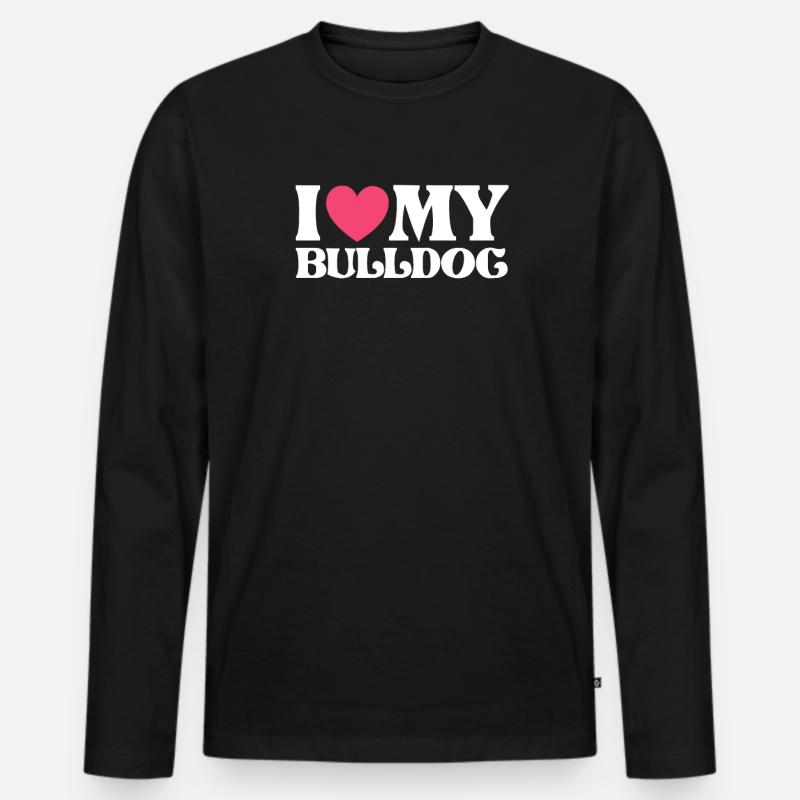 American Bulldog - Männer Premium Bio Langarmshirt - Schwarz