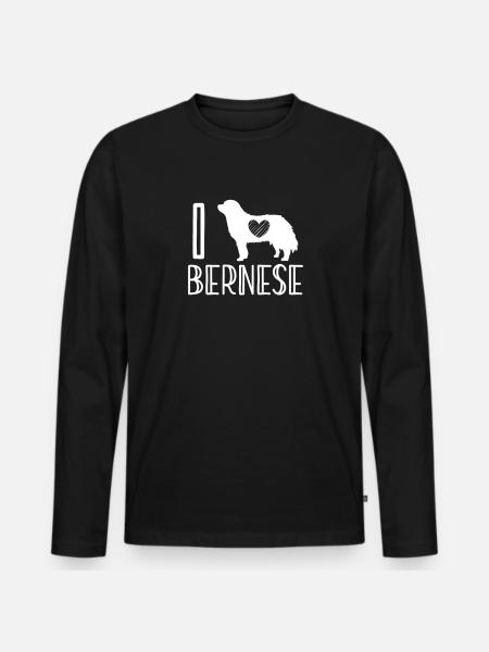 Bernese Mountain Dog - Men's Premium Organic Long Sleeve Shirt - black