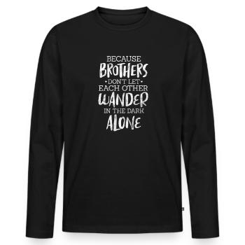 Brother - Men's Premium Organic Long Sleeve Shirt - black - Front - Nico (187cm)