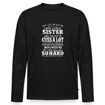 Bruder - Männer Premium Bio Langarmshirt - Schwarz - Vorne - Nico (187cm)