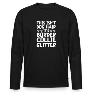 Border Collie Dog Dog Herding Dog Gift - Men's Premium Organic Long Sleeve Shirt - black - Front - Nico (187cm)