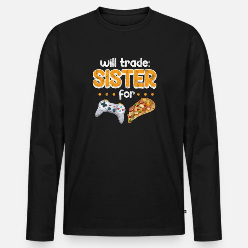 Bruder - Männer Premium Bio Langarmshirt - Schwarz