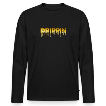 Hip-hop - T-shirt manches longues Premium bio Homme - noir - Devant - Nico (187cm)