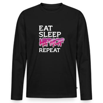 Hip Hop Rap Music Rapper Hiphop Gift - T-shirt manches longues Premium bio Homme - noir - Devant - Nico (187cm)