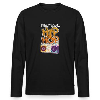 Hip Hop - Männer Premium Bio Langarmshirt - Schwarz - Vorne - Nico (187cm)