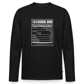 Taekwondo Mutter - Männer Premium Bio Langarmshirt - Schwarz - Vorne - Nico (187cm)