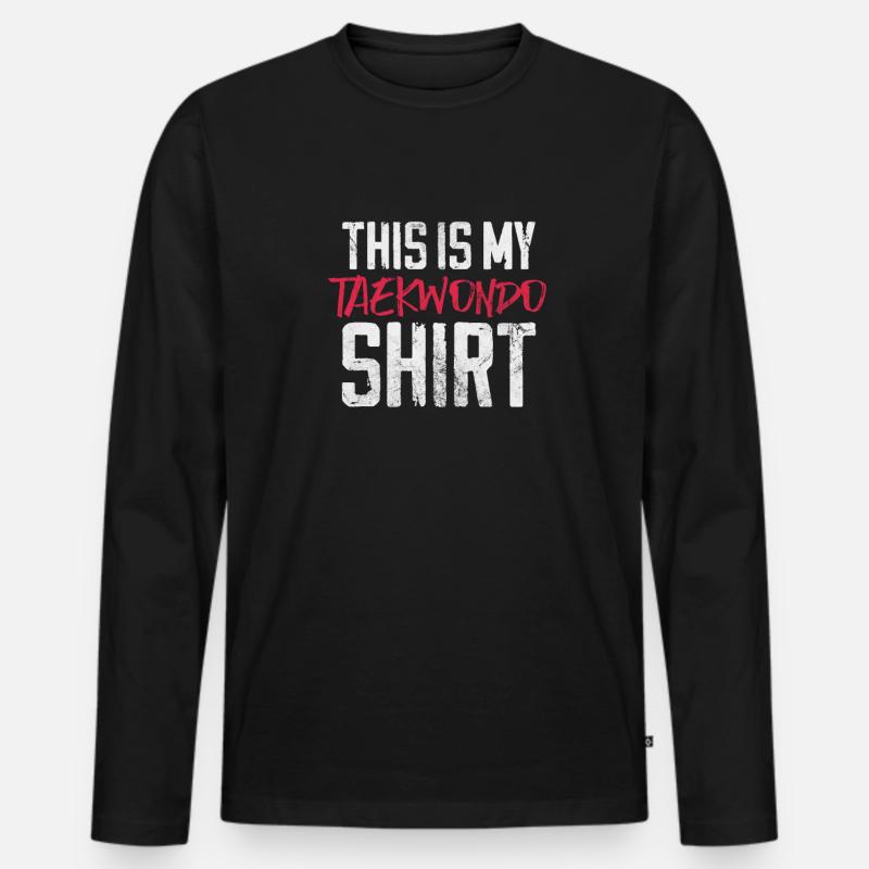 Taekwondo - Männer Premium Bio Langarmshirt - Schwarz