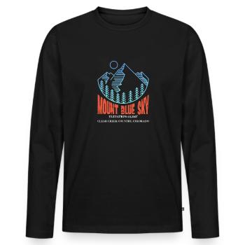 Mount Blue Sky - Men's Premium Organic Long Sleeve Shirt - black - Front - Nico (187cm)