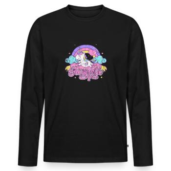 Hip Hop - Men's Premium Organic Long Sleeve Shirt - black - Front - Nico (187cm)