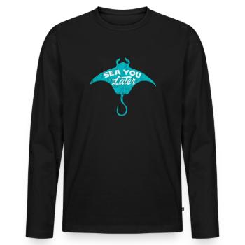 Biologie marine Biologiste marin Biolgy Gift - T-shirt manches longues Premium bio Homme - noir - Devant - Nico (187cm)