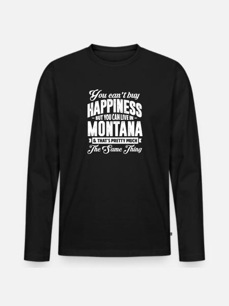 Montana - Men's Premium Organic Long Sleeve Shirt - black