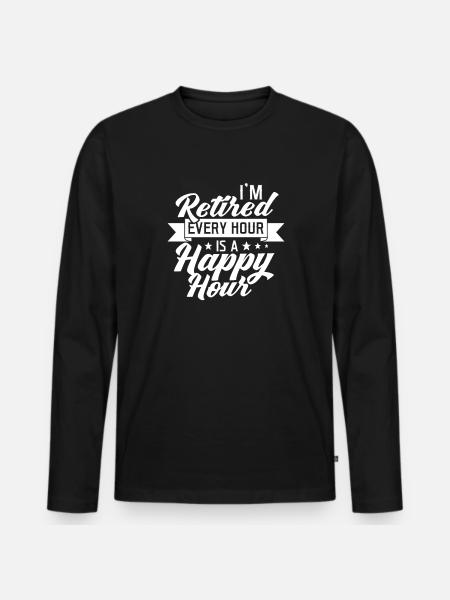 Alderspension Pension Pension Pension Gave - Premium økologisk langærmet T-shirt til mænd - sort