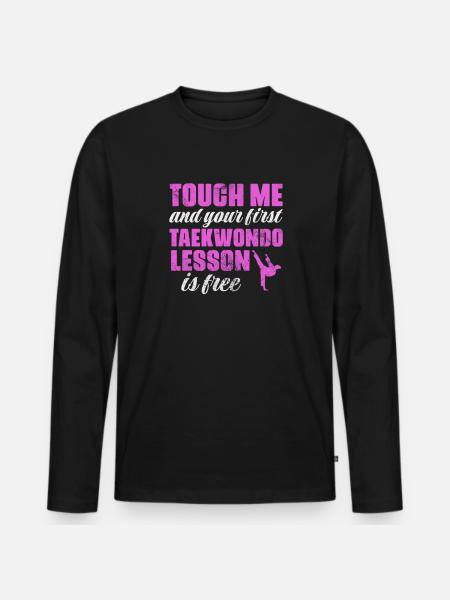 Taekwondo - Men's Premium Organic Long Sleeve Shirt - black