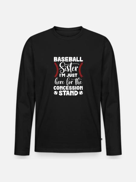 Baseball Schwester - Männer Premium Bio Langarmshirt - Schwarz