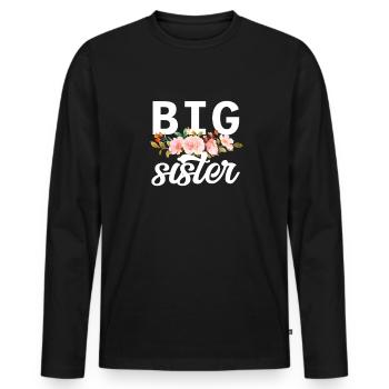 Older sister - Men's Premium Organic Long Sleeve Shirt - black - Front - Nico (187cm)