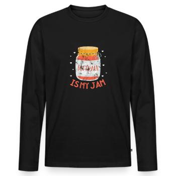 Softball - Men's Premium Organic Long Sleeve Shirt - black - Front - Nico (187cm)