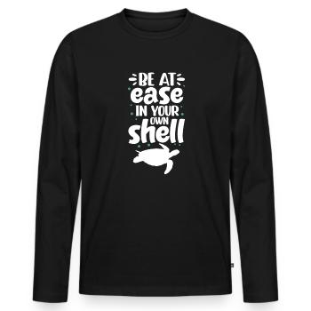 Schildkröte Turtle Meer Meeresbewohner Geschenk - Männer Premium Bio Langarmshirt - Schwarz - Vorne - Nico (187cm)