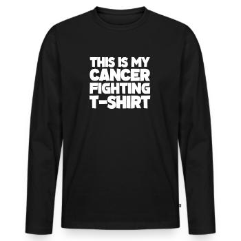 Cancer Maladie Maladie Combattre Cadeau - T-shirt manches longues Premium bio Homme - noir - Devant - Nico (187cm)
