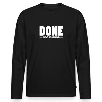 Cancer Maladie Maladie Combattre Cadeau - T-shirt manches longues Premium bio Homme - noir - Devant - Nico (187cm)
