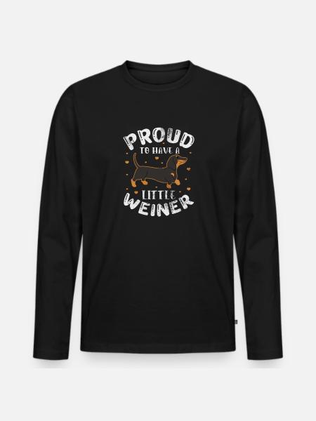Dachshund - Men's Premium Organic Long Sleeve Shirt - black