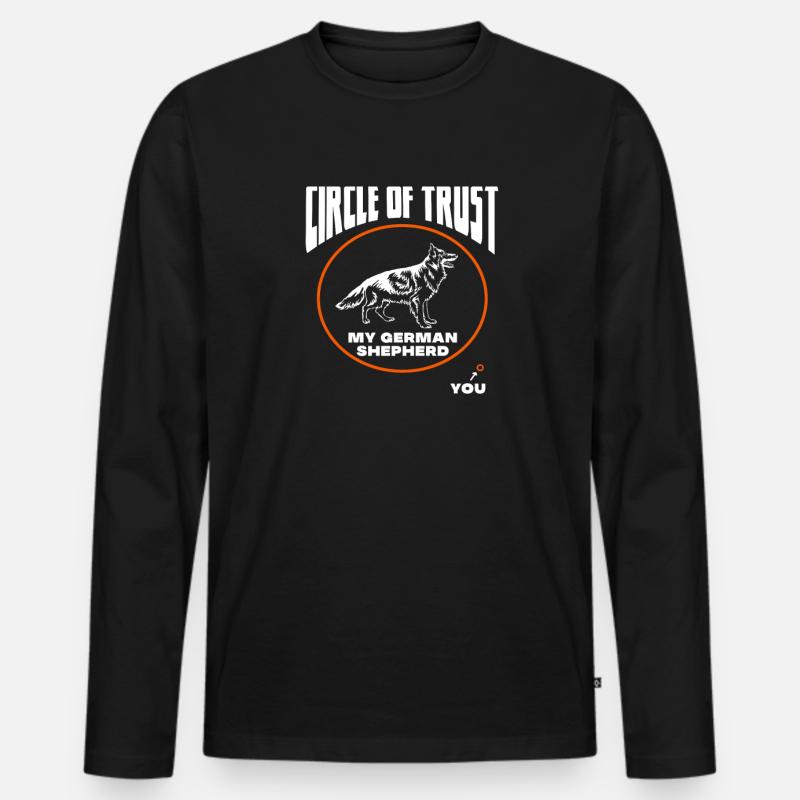 Deutscher Schäferhund - Männer Premium Bio Langarmshirt - Schwarz
