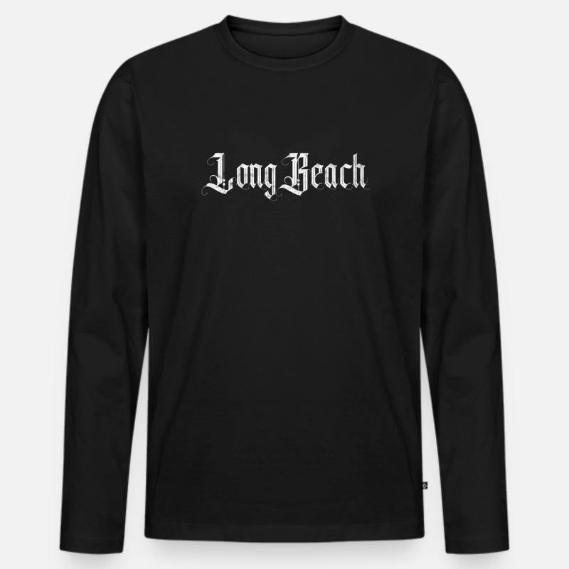Hip Hop - Männer Premium Bio Langarmshirt - Schwarz