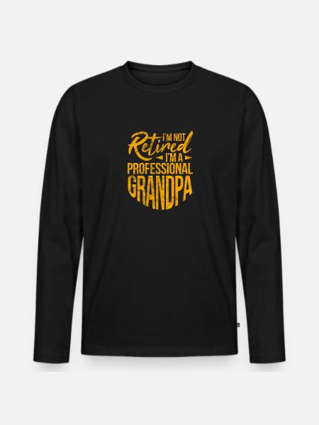 Retirement Grandpa - Men's Premium Organic Long Sleeve Shirt - black