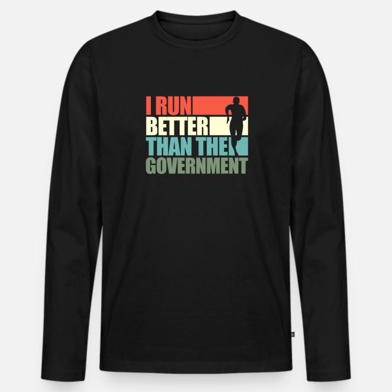Laufen - Männer Premium Bio Langarmshirt - Schwarz