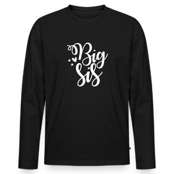 Older sister - Men's Premium Organic Long Sleeve Shirt - black - Front - Nico (187cm)