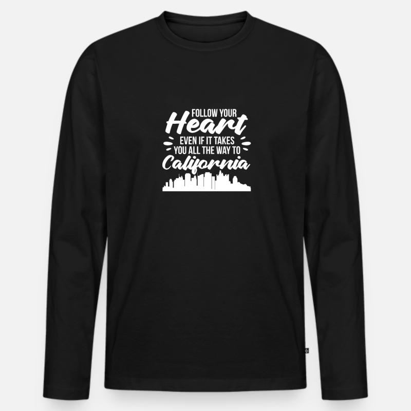 Kalifornien - Männer Premium Bio Langarmshirt - Schwarz