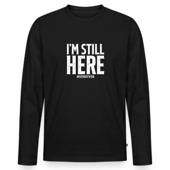 Cancer Maladie Maladie Combattre Cadeau - T-shirt manches longues Premium bio Homme - noir - Devant - Nico (187cm)