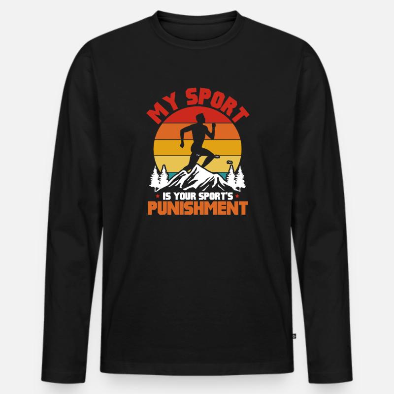Laufen - Männer Premium Bio Langarmshirt - Schwarz