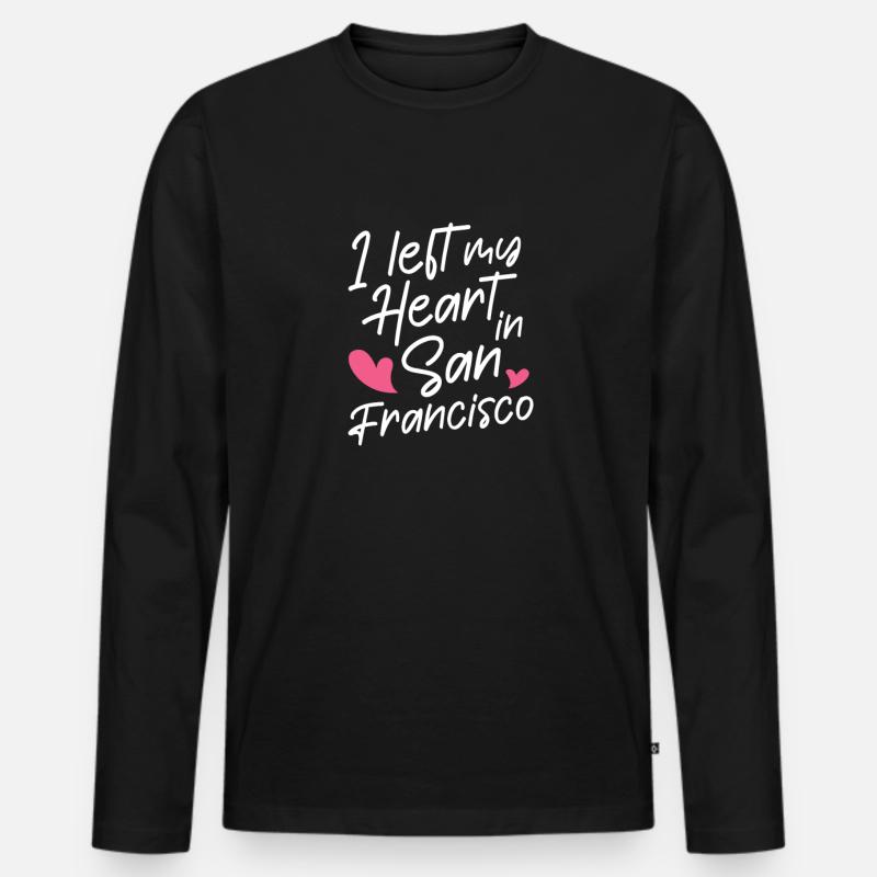San Francisco - Männer Premium Bio Langarmshirt - Schwarz