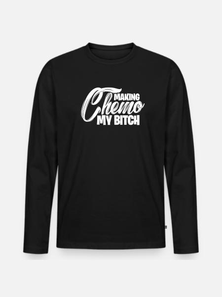 Cancer Sick Disease Fight Gift - Men's Premium Organic Long Sleeve Shirt - black