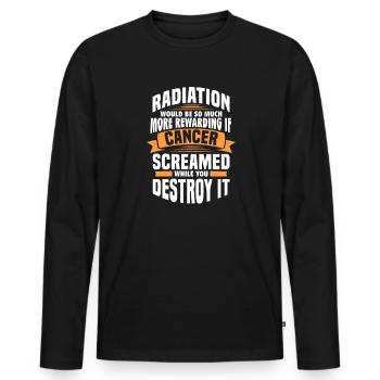 Cancer Maladie Maladie Combattre Cadeau - T-shirt manches longues Premium bio Homme - noir - Devant - Nico (187cm)
